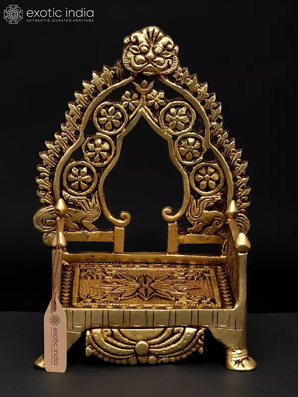 7" Deity Throne in Brass