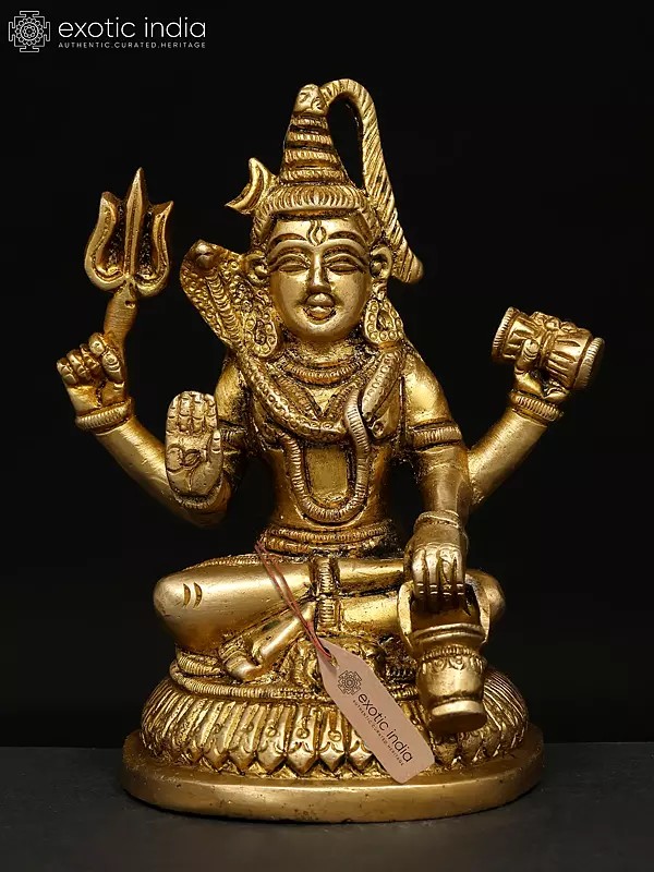 5" Small Blessing Lord Shiva | Brass Statue