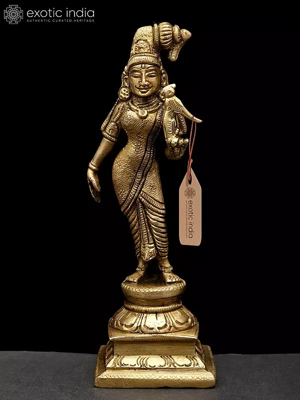 6" Small Goddess Andal | Brass Statue