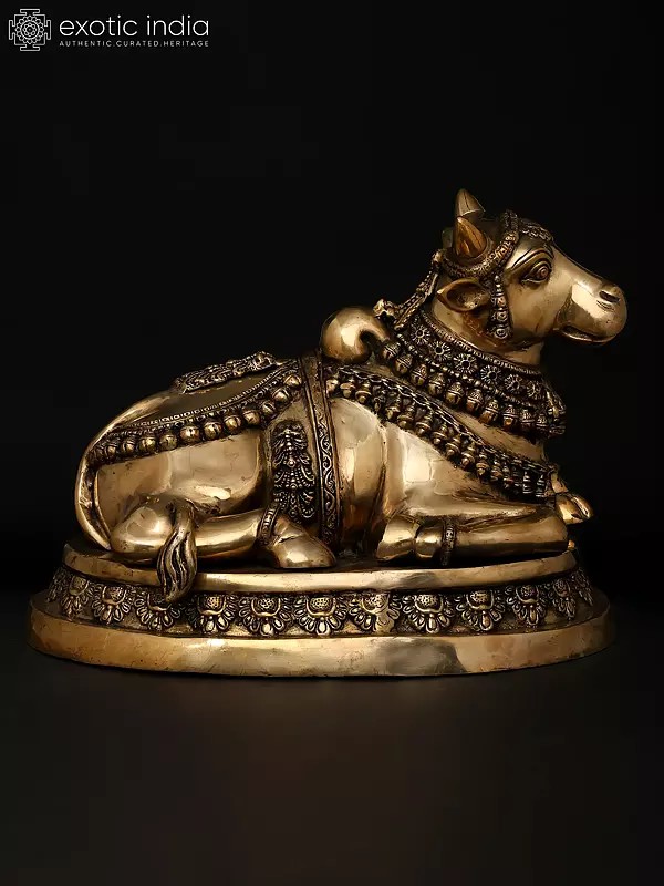 22" Nandi - Vahana of Lord Shiva | Brass Statue