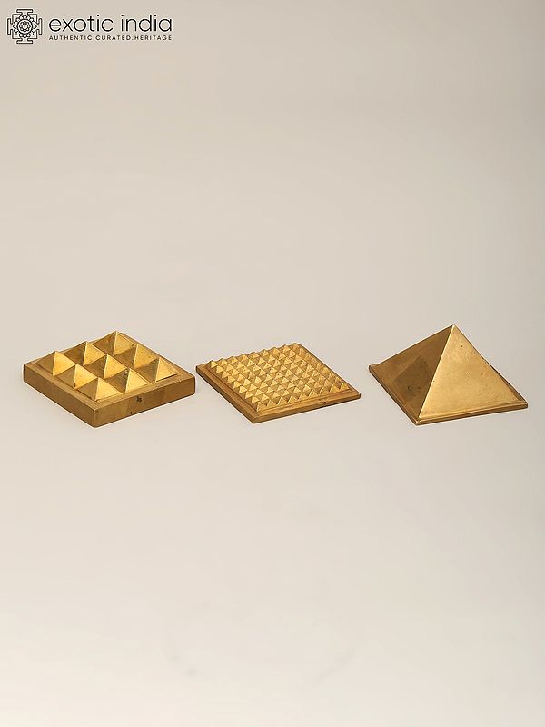 2" Brass Vastu Wish Multilayered Pyramid (Total 91 Pyramids)
