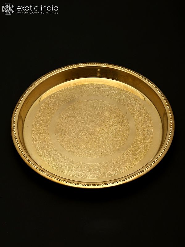 12" Brass Ritual Puja Thali