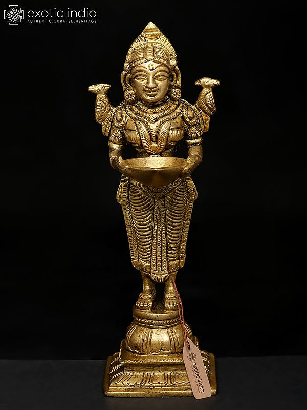 7" Deep Lakshmi | Brass Statue
