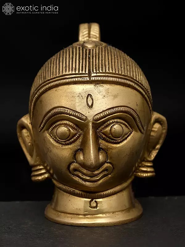 3" Small Brass Gauri Head | Made In India | Handmade