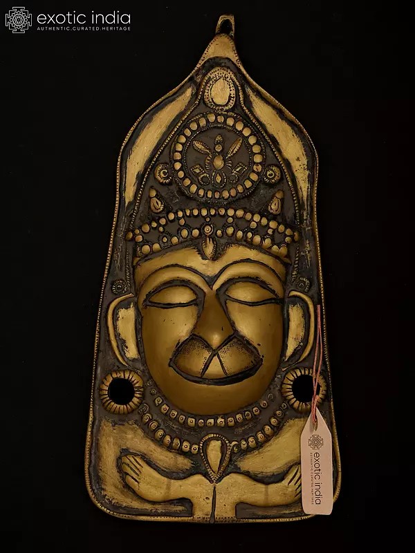 13" Lord Hanuman Wall Hanging Brass Statue | Made In India