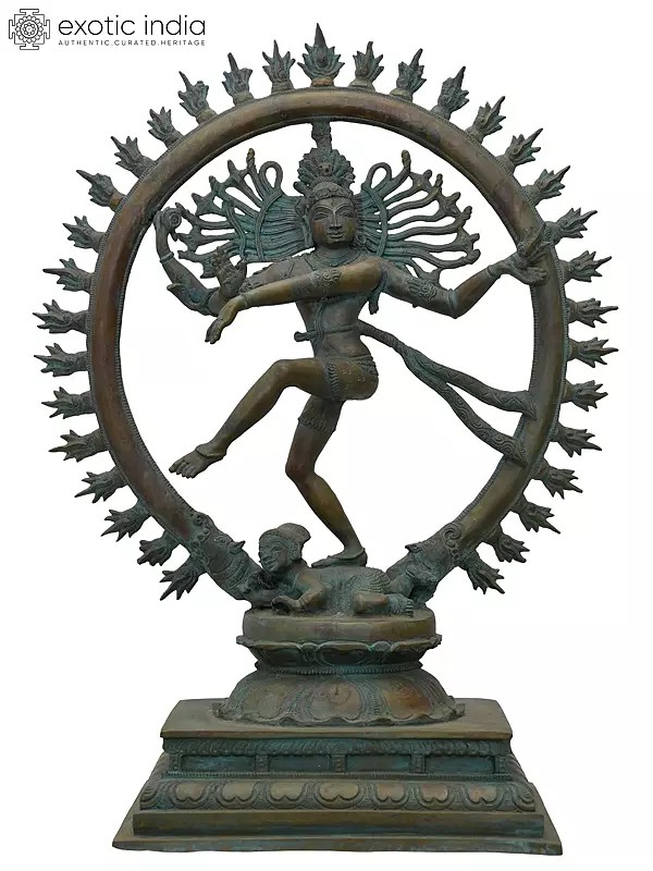 18" Nataraja - Dancing Lord Shiva | Madhuchista Vidhana (Lost-Wax) | Panchaloha Bronze from Swamimalai