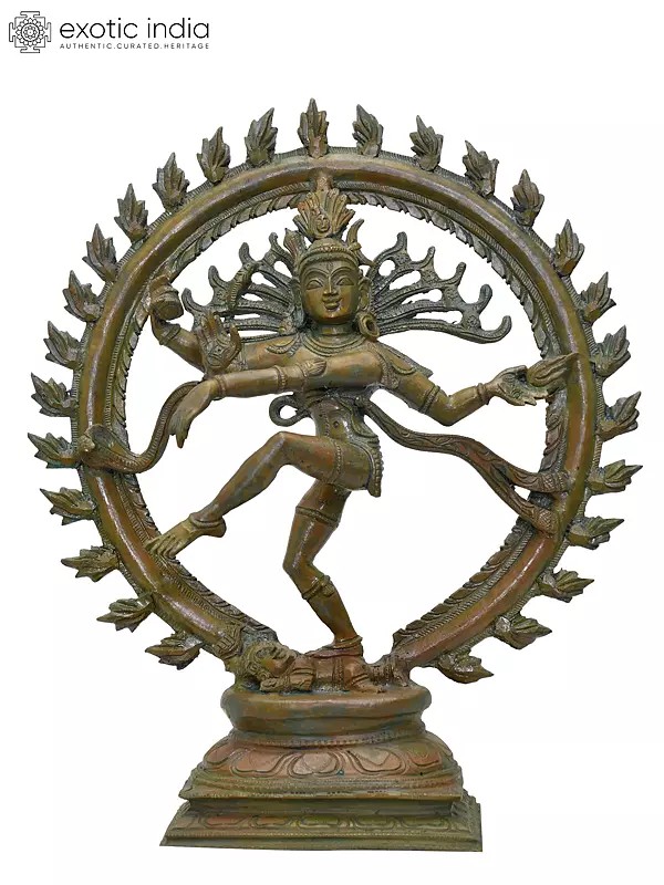 12" Nataraja - Cosmic Dance of Lord Shiva | Madhuchista Vidhana (Lost-Wax) | Panchaloha Bronze from Swamimalai