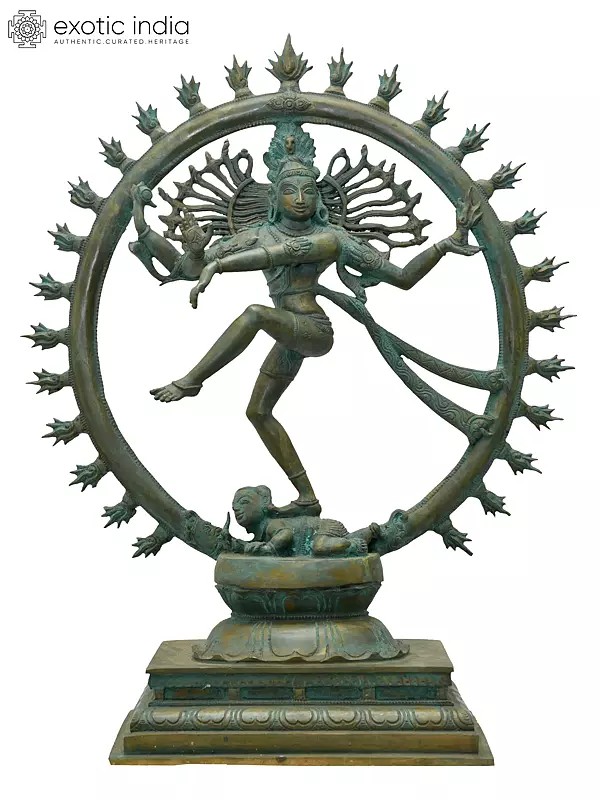 18" Shiva as Nataraja – The Lord of Dance | Madhuchista Vidhana (Lost-Wax) | Panchaloha Bronze from Swamimalai