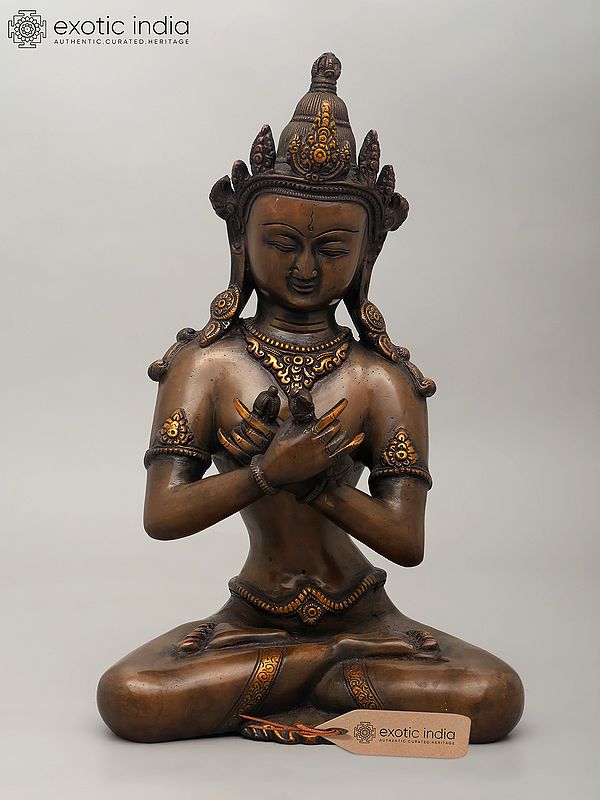 13" Tibetan Buddhsit Deity Vajradhara | Brass Statue