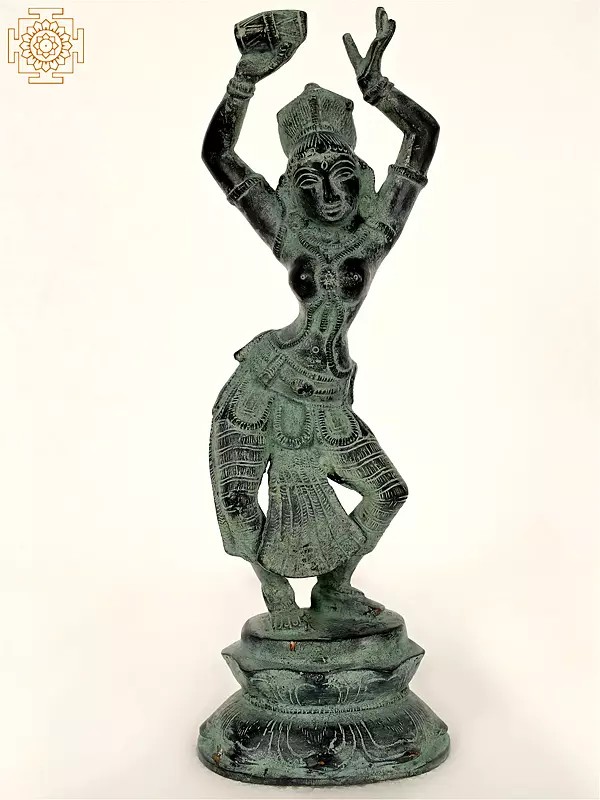 11" Dancing Apsara in Brass