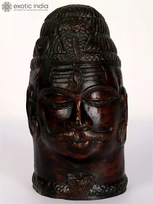 8" Lord Manguesh Face Shivalinga Sheath