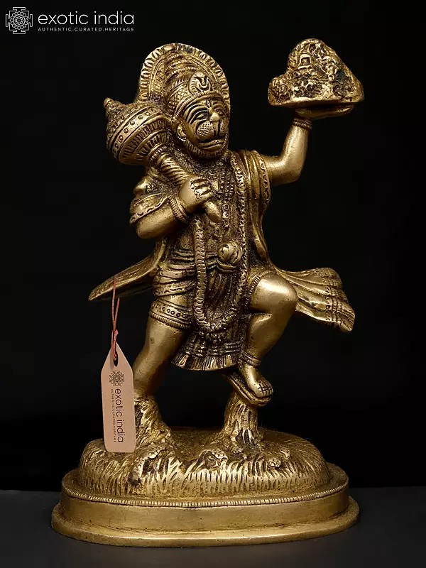 7" Lord Hanuman Carrying the Mountain of Herbs (Sanjeevani)