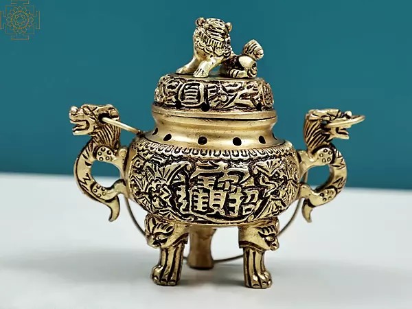 4" Small Incense Burner | Brass Dhoop Dani | Handmade