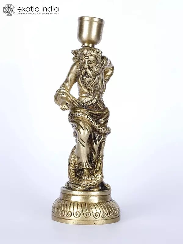 7" Asclepius - The Greek God of Medicine | Candle Holder | Table Decor