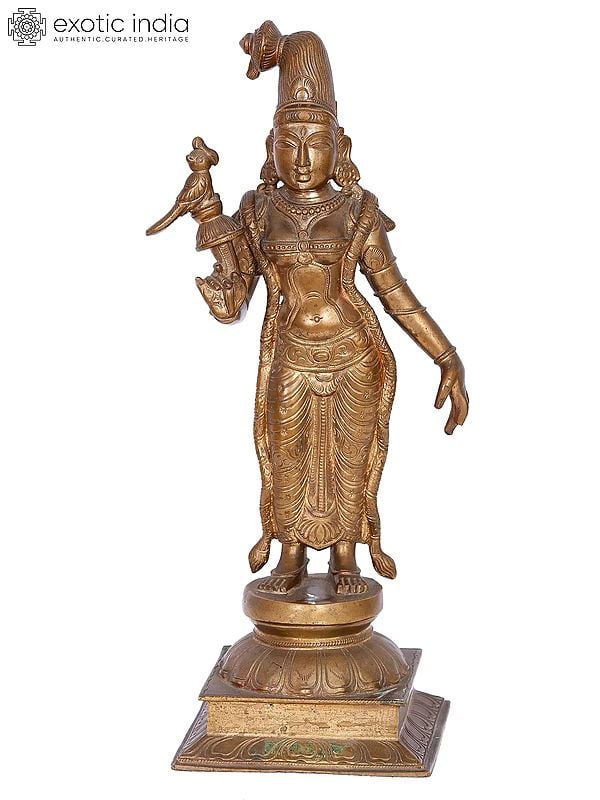 Goddess Andal Statue | Panchaloha Bronze from Swamimalai