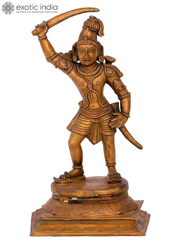 14'' Madurai Veeran | Madhuchista Vidhana (Lost-Wax) | Panchaloha Bronze from Swamimalai