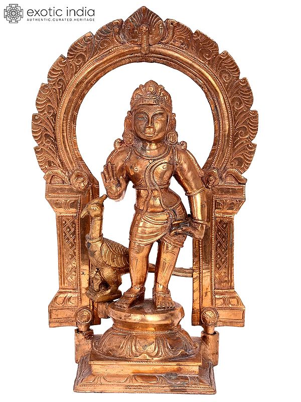 11'' Bala Murugan (karttikeya) | Madhuchista Vidhana (Lost-Wax) | Panchaloha Bronze from Swamimalai