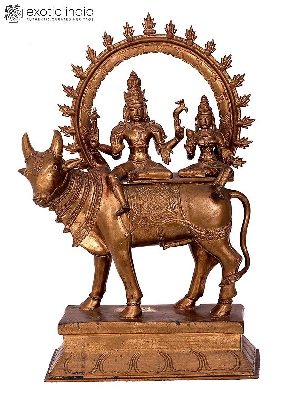 15'' Pradosha Moorthy (Shiv Parvati) | Madhuchista Vidhana (Lost-Wax) | Panchaloha Bronze from Swamimalai