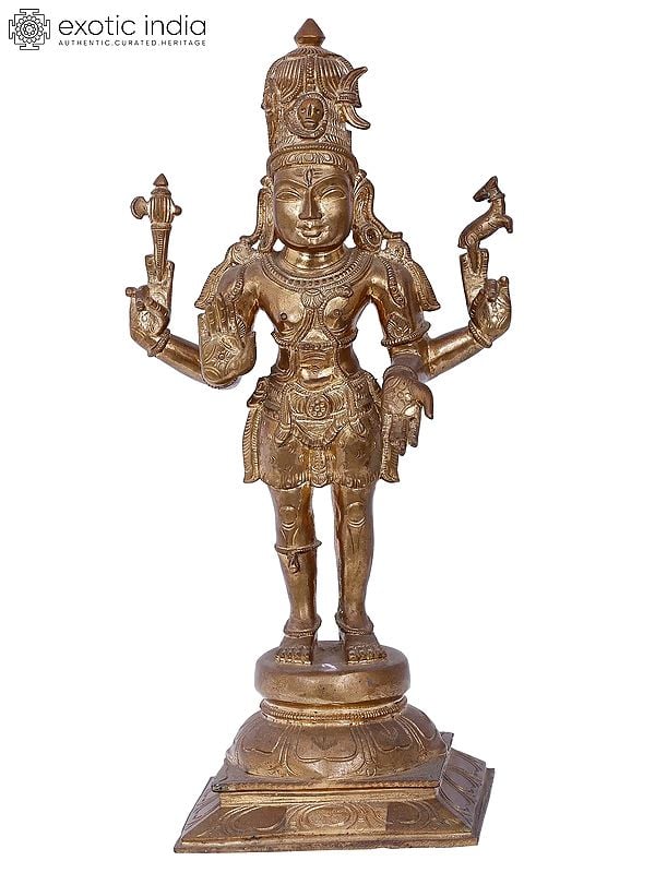 16'' Pashupatinath | Madhuchista Vidhana (Lost-Wax) | Panchaloha Bronze from Swamimalai