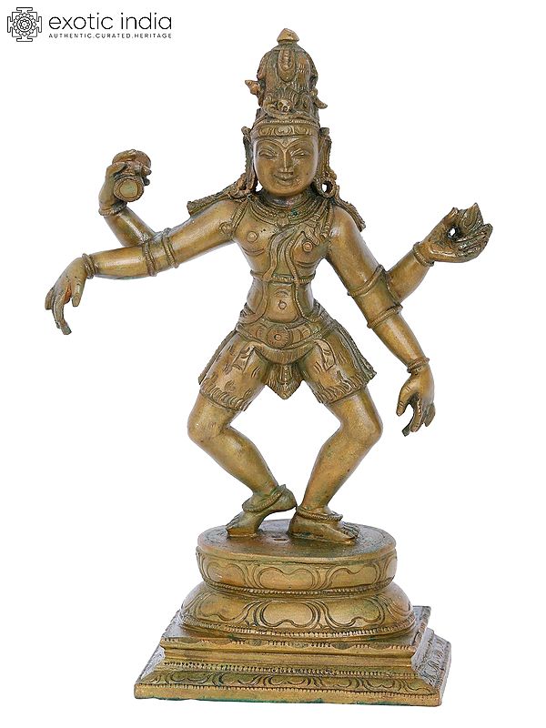 9'' Shiva Tandava | Madhuchista Vidhana (Lost-Wax) | Panchaloha Bronze from Swamimalai