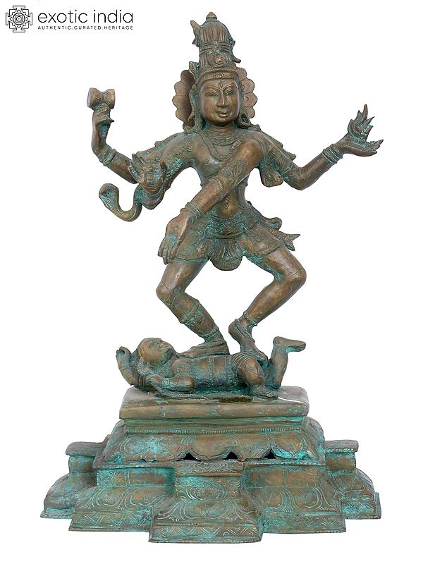 18" Shiva Tandava | Madhuchista Vidhana (Lost-Wax) | Panchaloha Bronze from Swamimalai