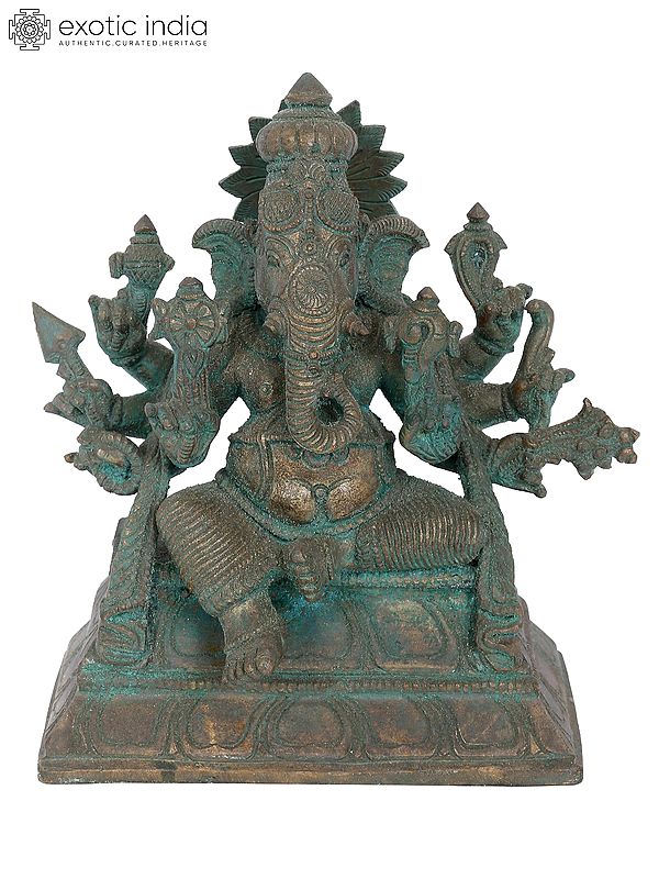 7" Taruna Ganapati Bronze Idol | Madhuchista Vidhana (Lost-Wax) | Panchaloha Bronze from Swamimalai