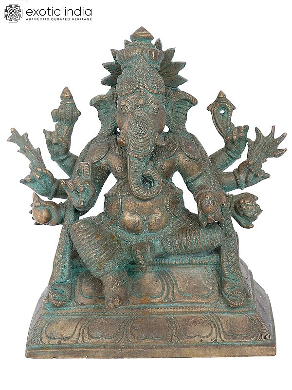 7” Taruna Ganapati Bronze Statue | Madhuchista Vidhana (Lost-Wax) | Panchaloha Bronze Swamimalai