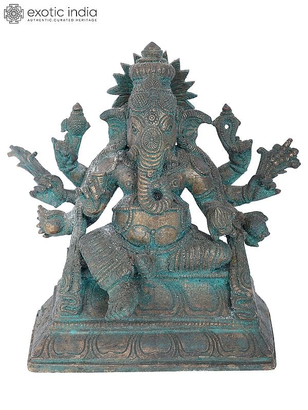 7" Taruna Ganpati Bronze Idol| Madhuchista Vidhana (Lost Wax) | Panchaloha Bronze from Swamimalai