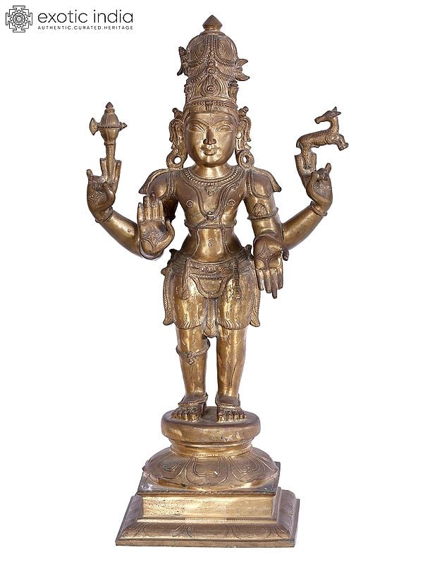 25'' Lord Shiva as Pashupatinath Panchaloha Bronze Statue from Swamimalai