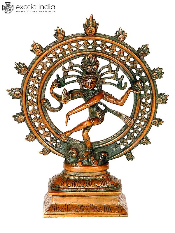 8" Nataraja Brass Sculpture | Handmade | Made in India