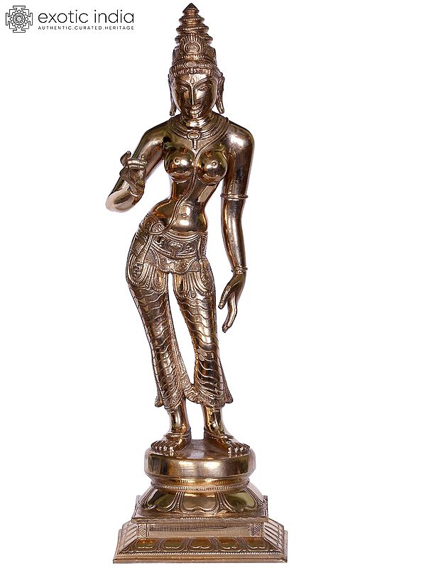 11" Bronze Standing Devi Parvati (Goddess Uma)