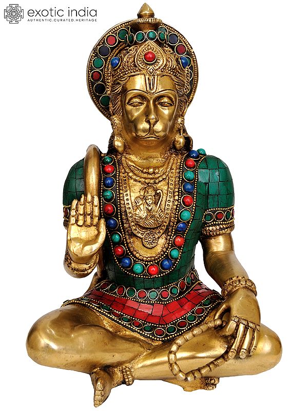 11" Hanuman Ji Brass Sculpture | Handmade | Made in India