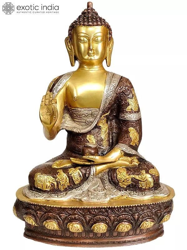 Lord Buddha in Vitarka Mudra In Brass | Handmade | Made In India