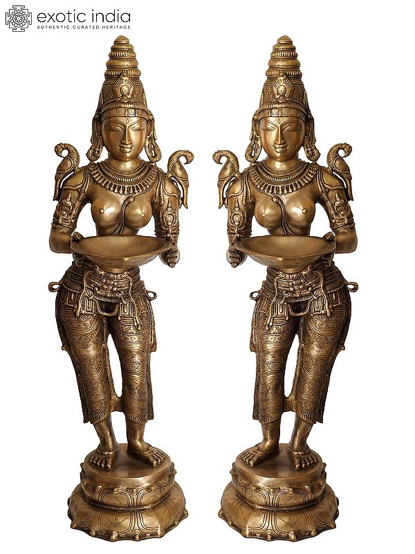 Pair of Vijayanagar Deeplakshmi