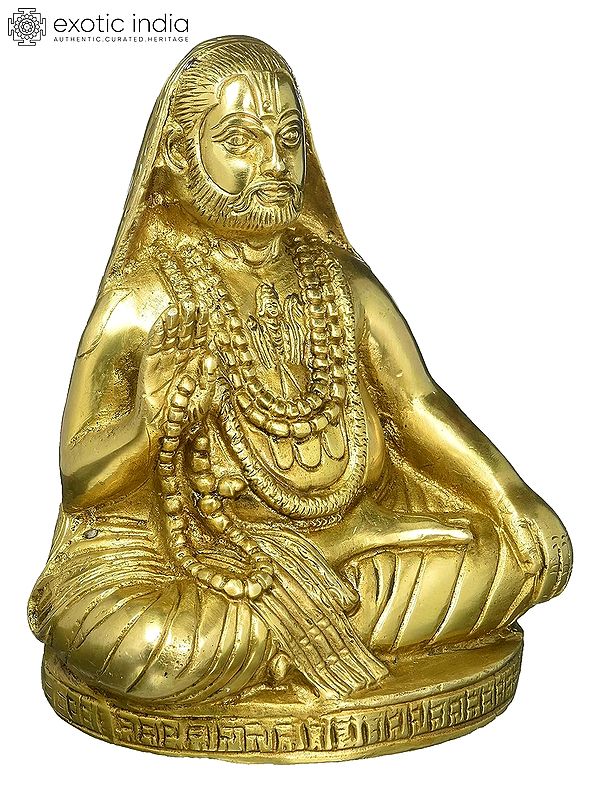 7" Raghavendra Maharaj Brass Statue