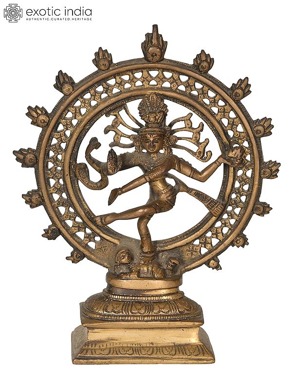 8" Nataraja In Brass | Handmade | Made In India