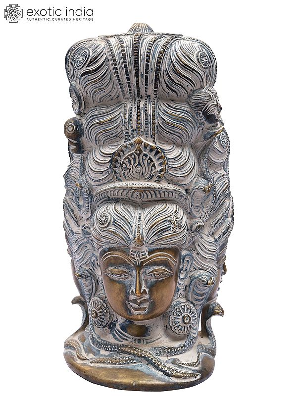 8" Mukhalingam (Parvati on Rear Side) In Brass | Handmade | Made In India