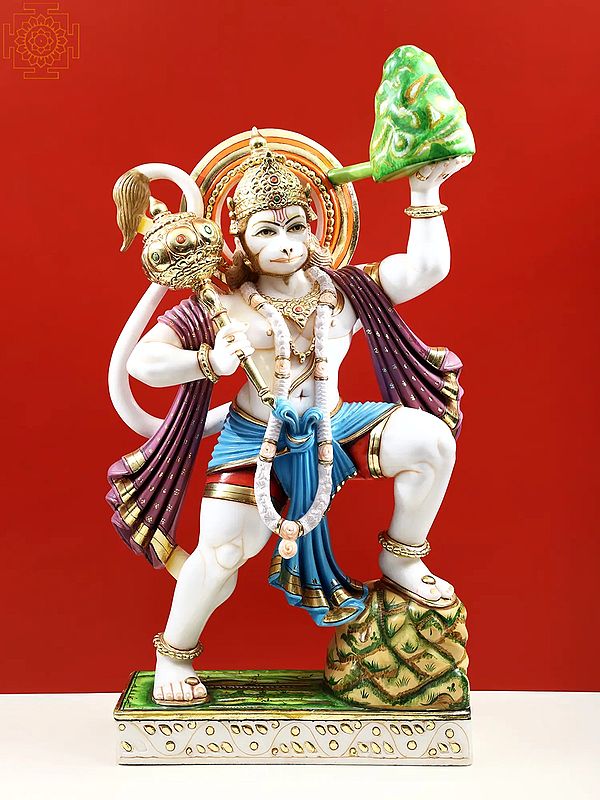 40" Large Hanuman Ji Lifting Sanjeevani Booti Mountain