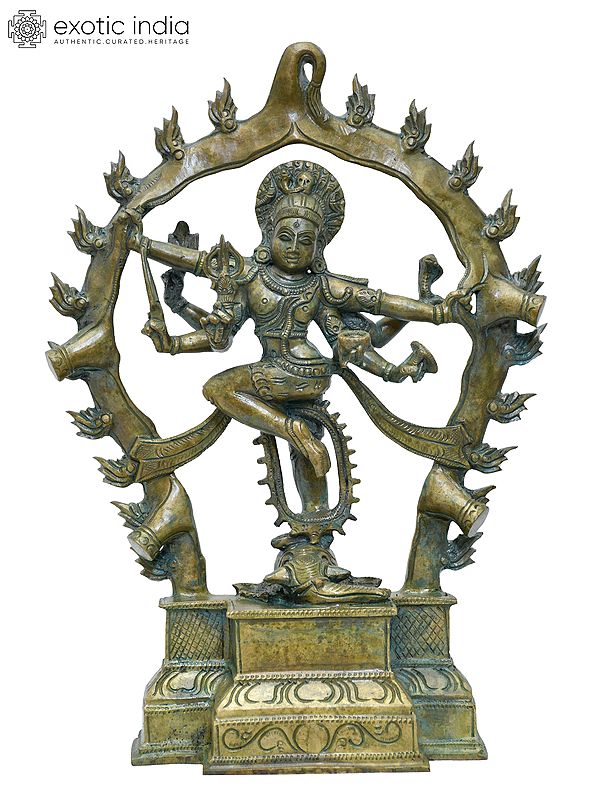 12" Shiva Gaja-Samhara-Murthy | Madhuchista Vidhana (Lost-Wax) | Panchaloha Bronze from Swamimalai