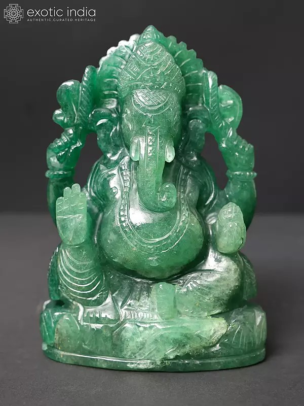 7" Strawberry Quartz Statue Of Lord Ganesha Hand Carved | Sculpture For Temple