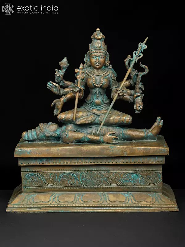 13" Goddess Rajarajeshvari (Tripura Sundari) | Madhuchista Vidhana (Lost-Wax) | Panchaloha Bronze from Swamimalai