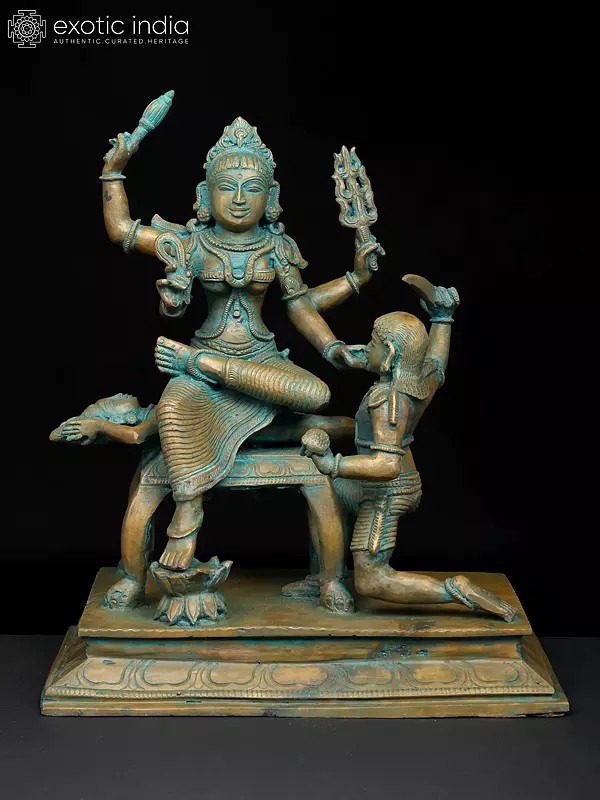 12" Mahavidya Goddess Baglamukhi | Madhuchista Vidhana (Lost-Wax) | Panchaloha Bronze from Swamimalai
