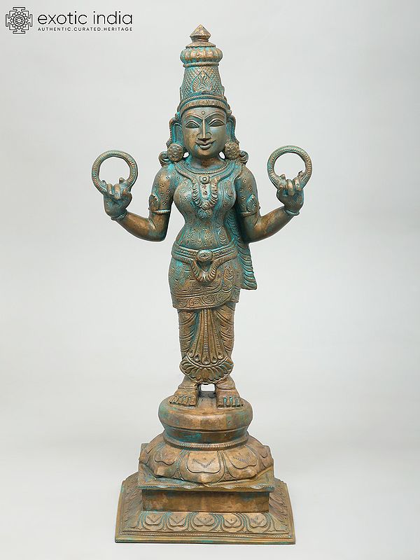 19" Devi Kannagi | Madhuchista Vidhana (Lost-Wax) | Panchaloha Bronze from Swamimalai