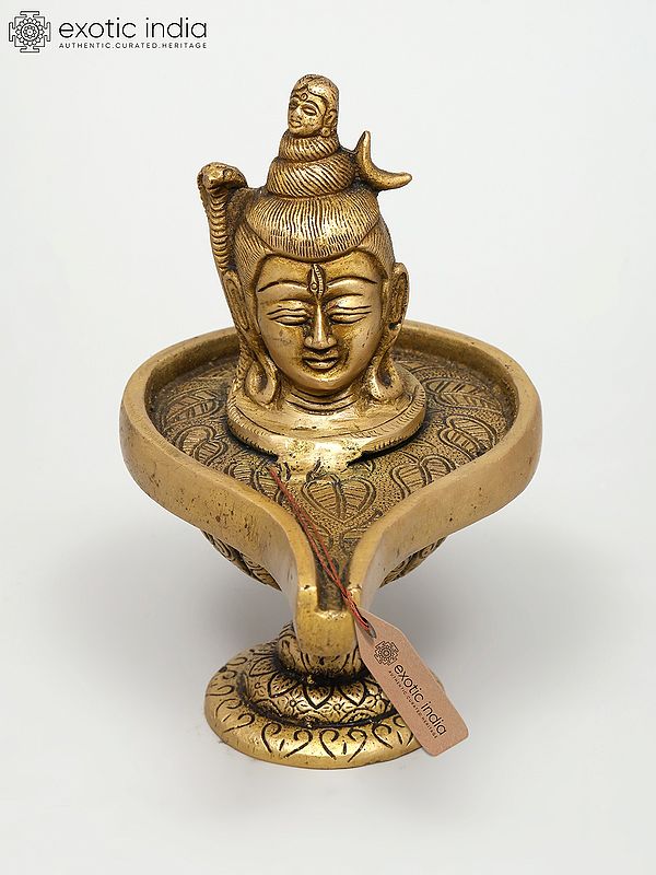 6" Lord Shiva Enshrined as Linga In Brass | Handmade | Made In India