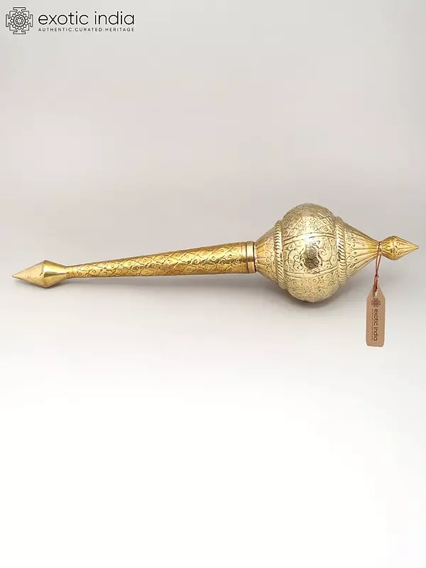 18" Gada (Mace) In Brass | Handmade | Made In India
