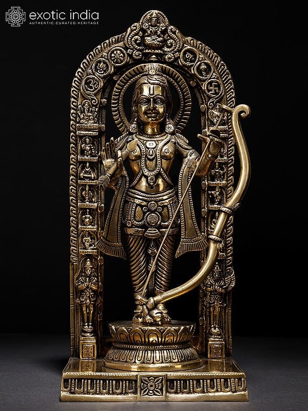 12" Shri Ram Lalla Statue in Brass