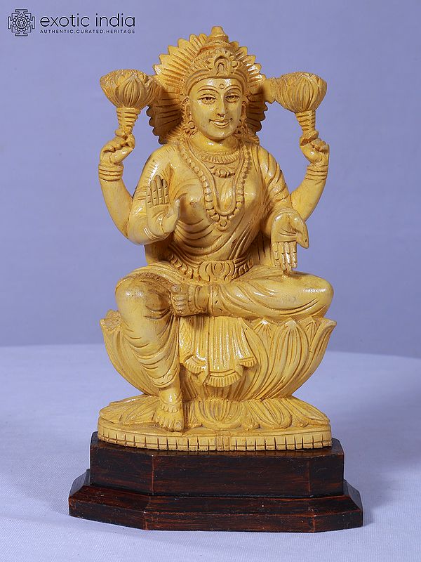 10" Goddess Lakshmi Blessing Statue | Handmade | Goddess Sculpture