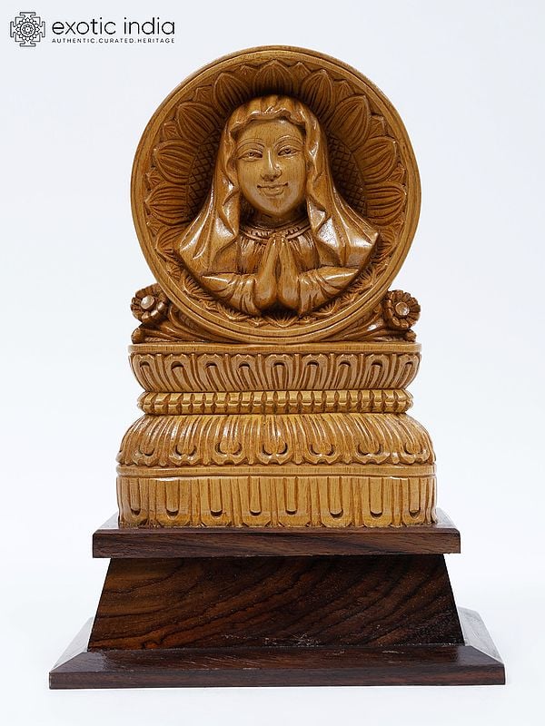 10" Mother Mary | Wood Carved Statue