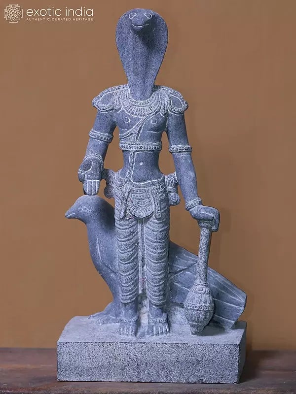 21" The Ketu Graha - Planet | Black Granite Stone Statue