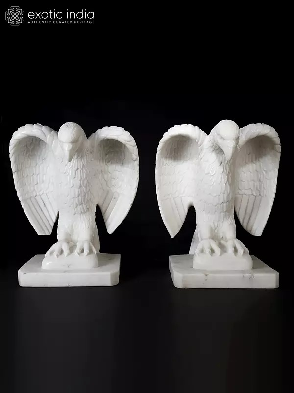 24" Marble Eagle Showpiece (Pair)